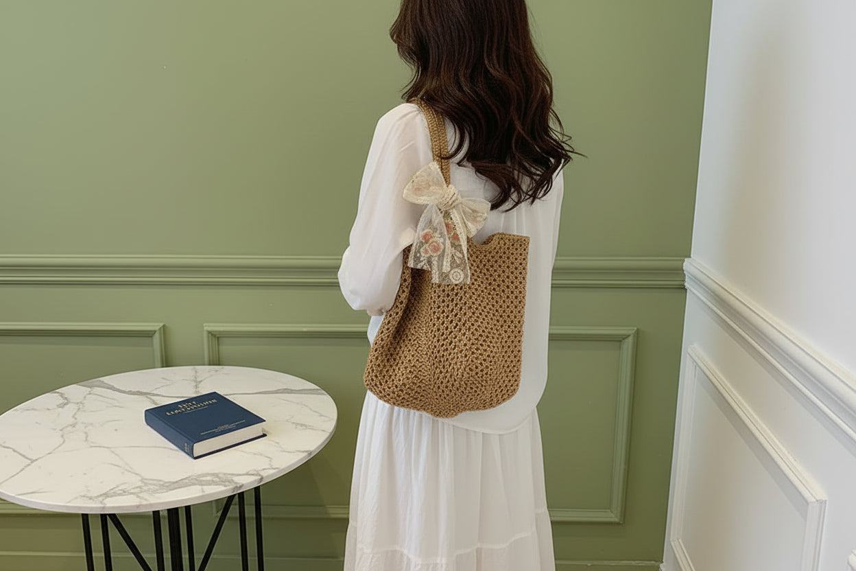 The Elara Lace Shoulder Bag