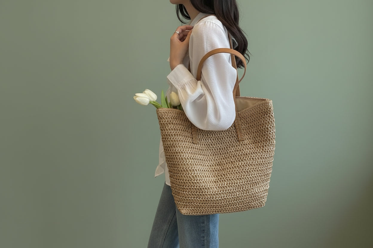 The Sienna Woven Tote